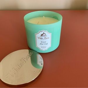 Bath & Body Works Lemon Mint Leaf 3-wick candle. Never used.
